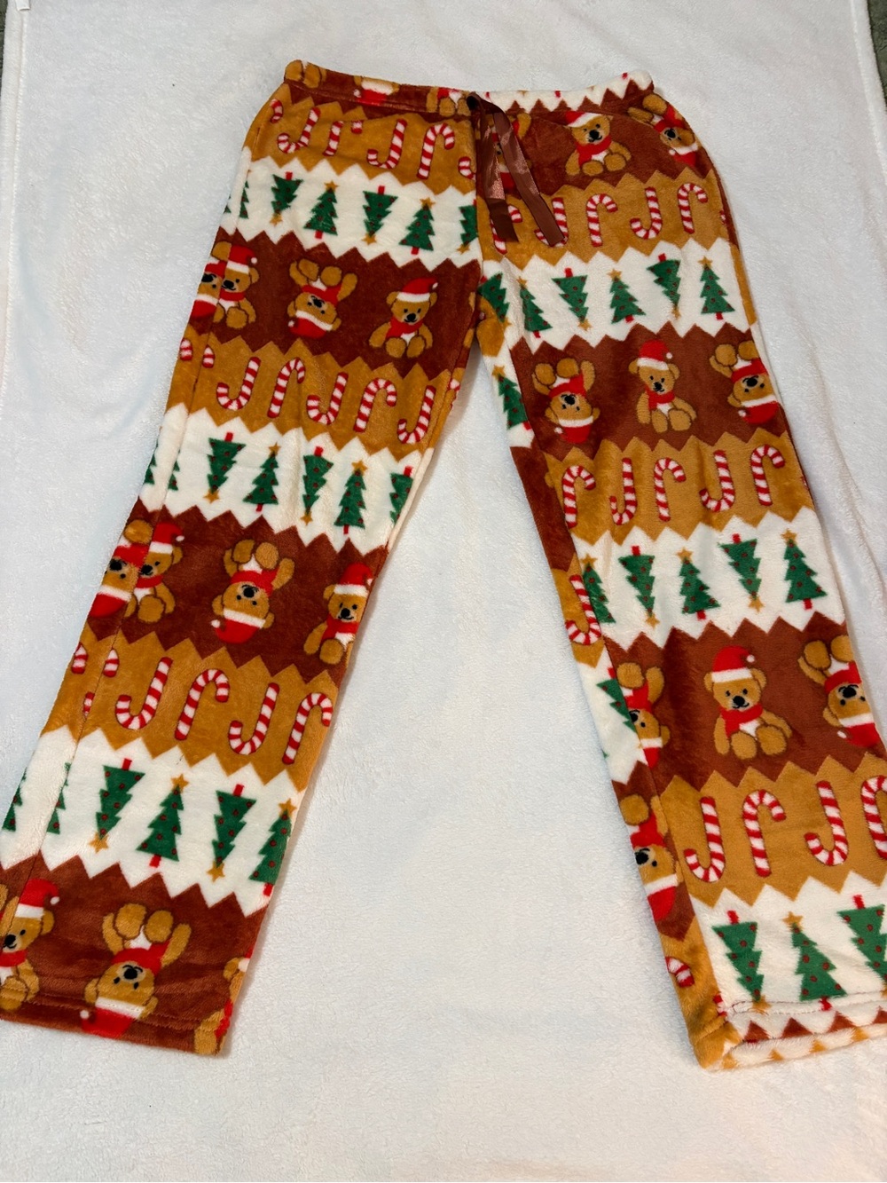 Brown Holiday Bear Pajama Pants